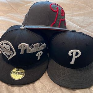 Set of 3 Phillies ball caps NWT